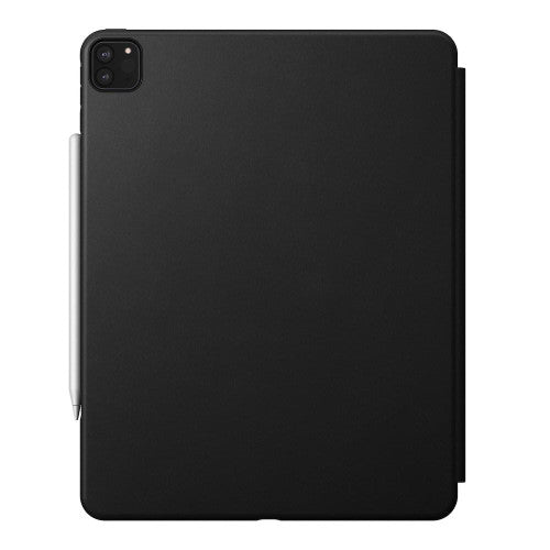 Nomad Horween Leather Rugged Folio Case iPad Pro 12.9" 4th Gen (2020)/iPad Air 13" (1st Gen, 2024, M2) - Black