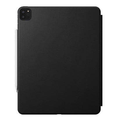 Nomad Horween Leather Rugged Folio Case iPad Pro 12.9" 4th Gen (2020)/iPad Air 13" (1st Gen, 2024, M2) - Black