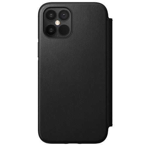 Nomad Leather Rugged Folio Case iPhone 12 Pro Max - Black