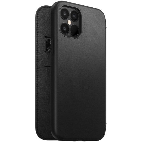 Nomad Leather Rugged Folio Case iPhone 12 Pro Max - Black