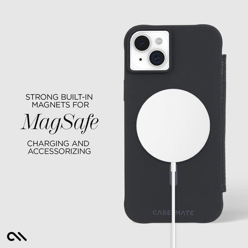 Case-Mate Wallet Folio MagSafe Case iPhone 15 Plus - Black