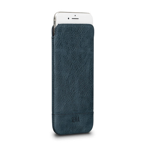 SENA Ultraslim Heritage Leather Pouch iPhone 8+/7+/6+/6S+ Plus - Denim