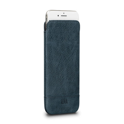 SENA Ultraslim Heritage Leather Pouch iPhone 8+/7+/6+/6S+ Plus - Denim