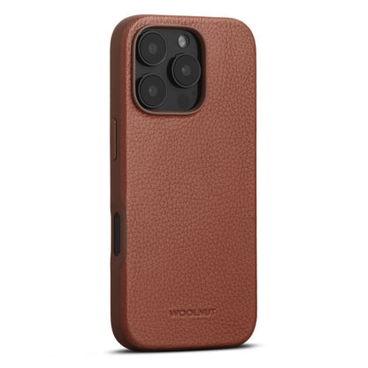 Woolnut Leather Case iPhone 16 Pro - Cognac