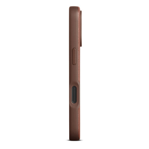 Woolnut Leather Case iPhone 16 Pro - Cognac
