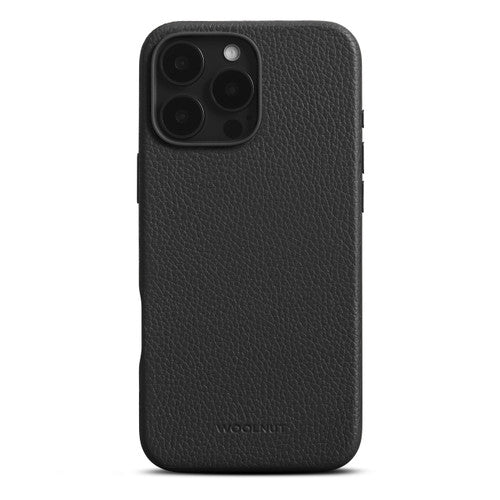 Woolnut Leather Case iPhone 16 Pro Max - Black