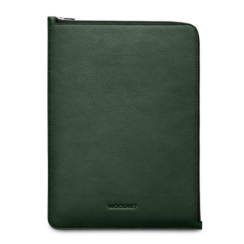 Woolnut Leather Folio Case MacBook Pro 13/14" - Green