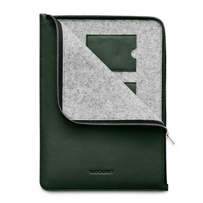 Woolnut Leather Folio Case MacBook Pro 13/14" - Green