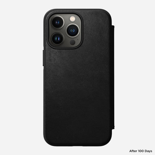 Nomad Modern Leather Folio Case iPhone 13 Pro - Black
