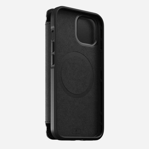 Nomad Modern Leather Folio Case iPhone 13 - Black