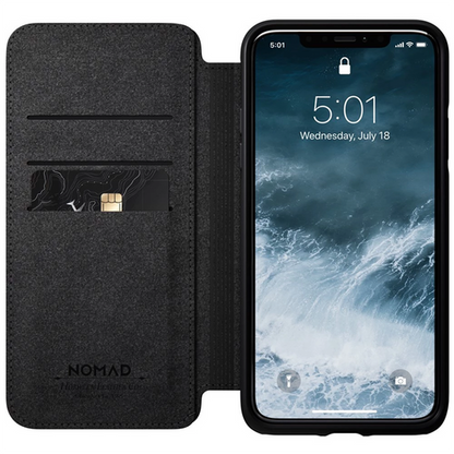 Nomad Horween Leather Rugged Folio Case iPhone 11 Pro Max - Black