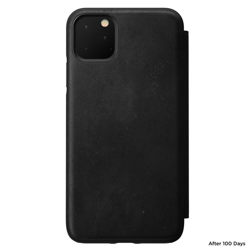 Nomad Horween Leather Rugged Folio Case iPhone 11 Pro Max - Black
