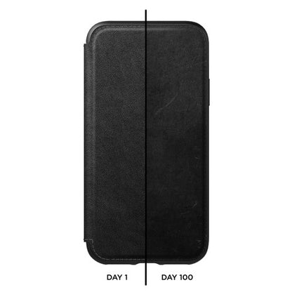 Nomad Horween Leather Rugged Folio Case iPhone Xs Max - Black