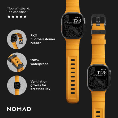 Nomad Rocky Point Band Apple Watch 46/49 mm - Sol Yellow/Black Titanium Hardware