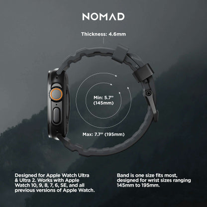 Nomad Rocky Point Band Apple Watch 46/49 mm - Storm Grey/Black Titanium Hardware