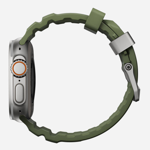 Nomad Rocky Point Band Apple Watch 46/49 mm - Forest Green/Natural Titanium Hardware