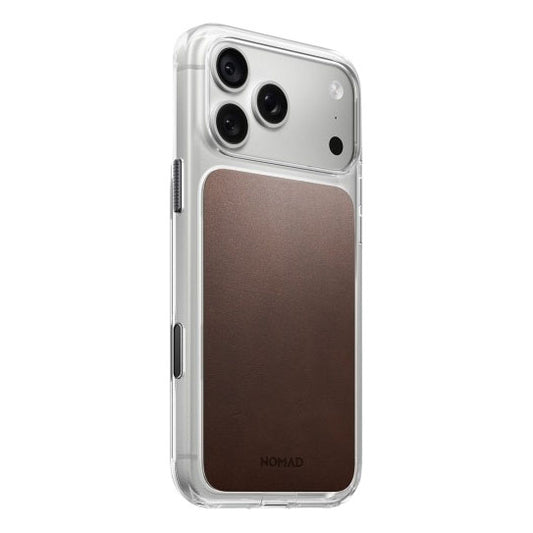 Nomad Clear Leather Horween Case iPhone 18 Pro Max - Brown