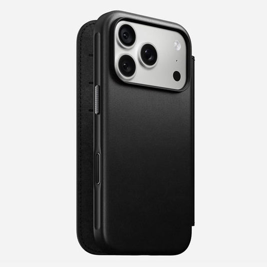 Nomad Modern Leather Folio Case iPhone 18 Pro Max - Black