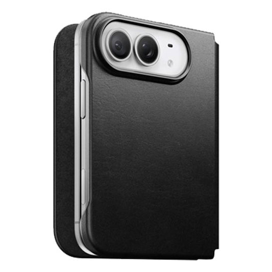 Nomad Traditional Horween Leather Folio Case iPhone Duo - Black