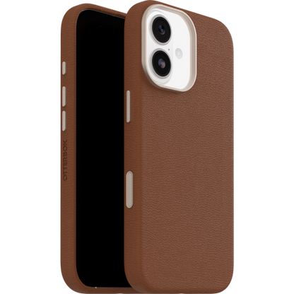 OtterBox Symmetry Cactus Leather MagSafe with Camera Control Case iPhone 17 - Desert Saddle Brown