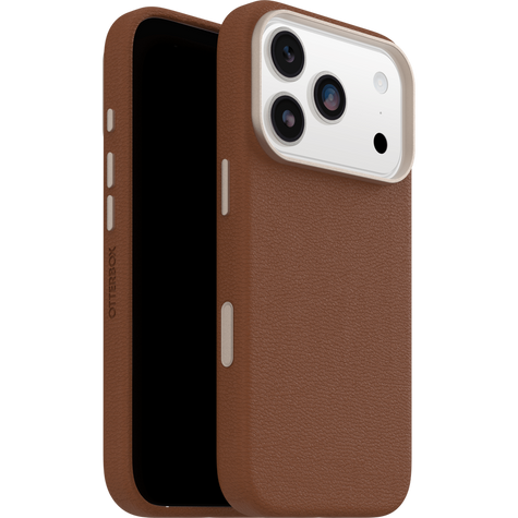 OtterBox Symmetry Cactus Leather MagSafe with Camera Control Case iPhone 17 Pro - Desert Saddle Brown