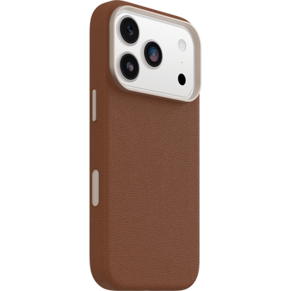 OtterBox Symmetry Cactus Leather MagSafe with Camera Control Case iPhone 17 Pro - Desert Saddle Brown