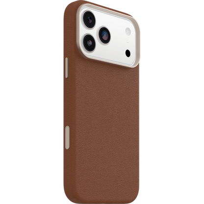 OtterBox Symmetry Cactus Leather MagSafe with Camera Control Case iPhone 17 Pro Max - Desert Saddle Brown